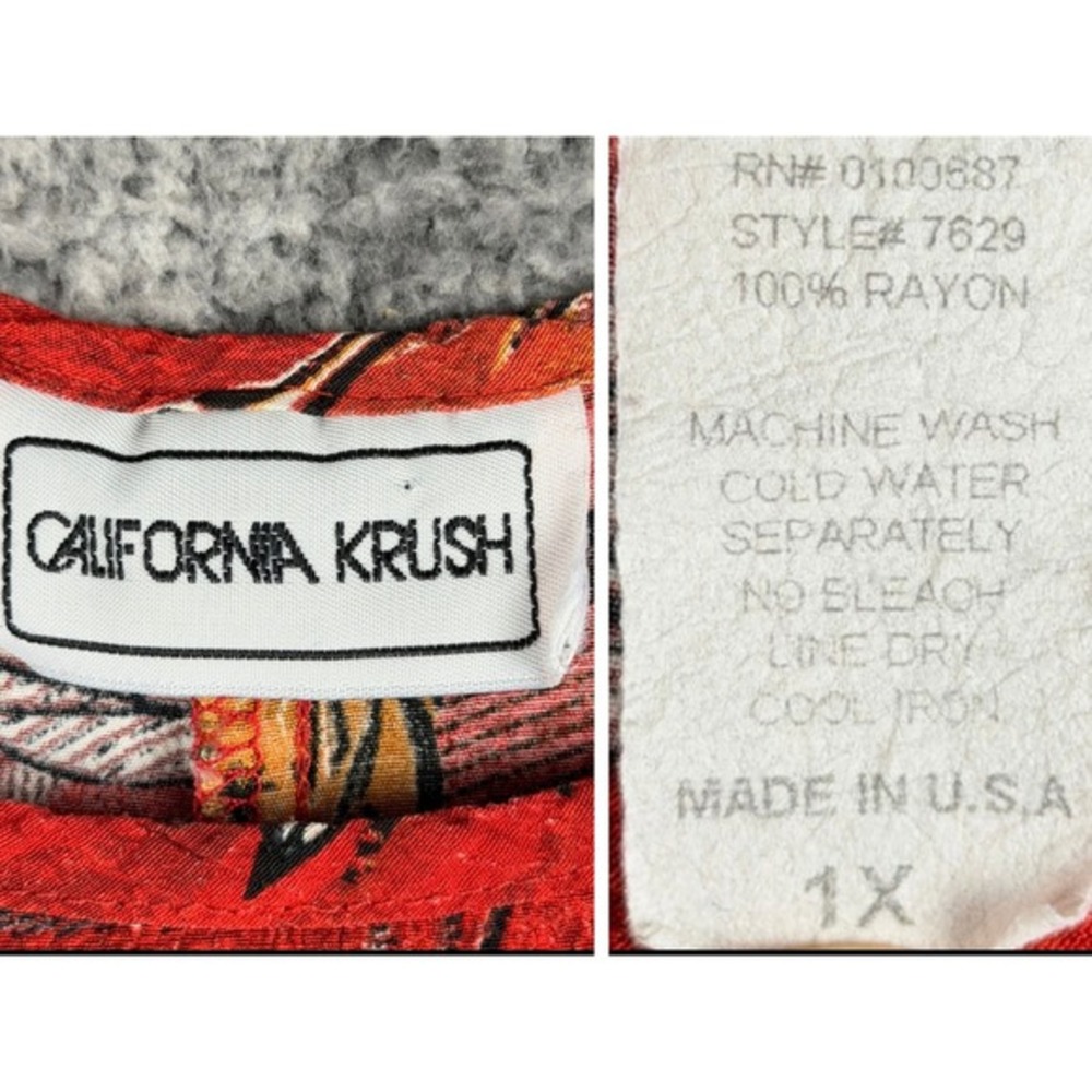 California Krush Women's 1X Red Safari Rayon Maxi Dress Giraffe Zebra Summer USA - Picture 5 of 16